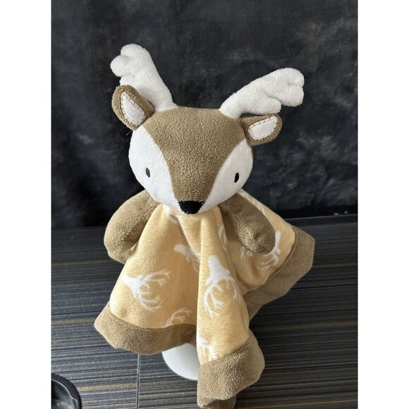 Levtex Baby Brown Deer Lovey Reindeer Security Blanket Stuffed Animal Toy - Picture 1 of 11